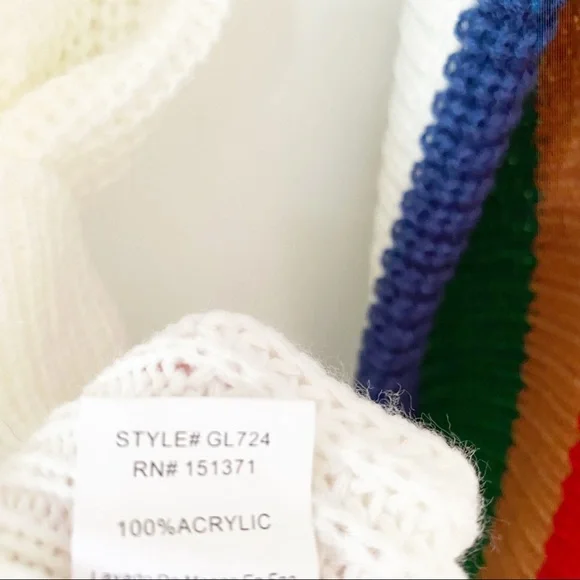 NWT LARA rainbow stripped sweater - Picture 8 of 8
